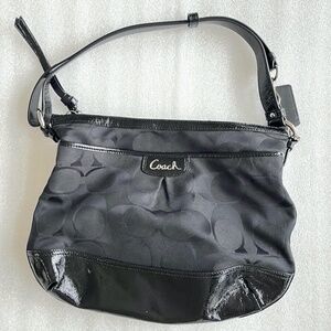 COACH Authentic Black Signature Purse Designer Handbag